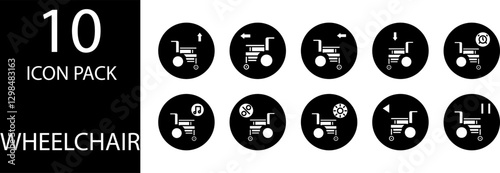 wheelchair Editable  Icon Set
