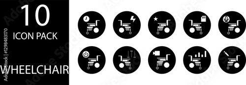 wheelchair Editable  Icon Set
