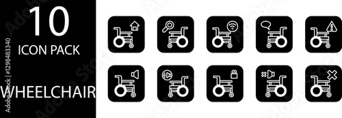 wheelchair Editable  Icon Set
