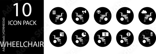 wheelchair Editable  Icon Set
