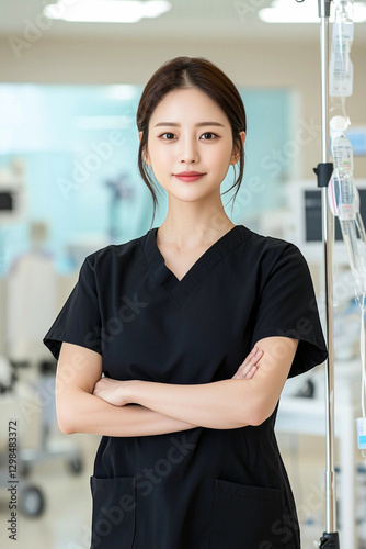Confident Young Female Healthcare Professional in a Medical Setting