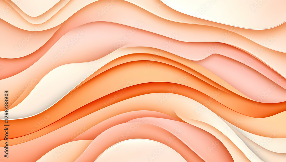 Light orange gradient background with smooth curved lines, flat design , soft edges and blurred details Light orange gradient background with smooth curved lines, flat design , soft edges and blurred details