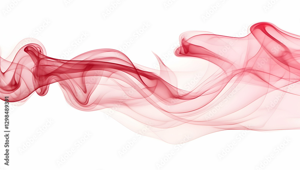Red ink smoke in water, isolated on a white background. With a clipping path Red ink smoke in water, isolated on a white background. With a clipping path