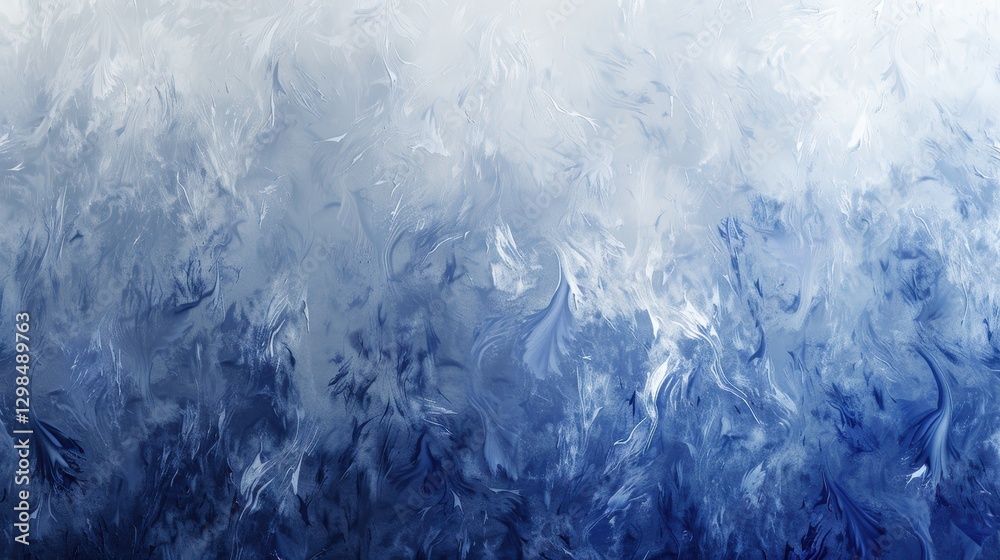 Fototapeta premium Abstract icy texture background, gradient blue, frost patterns