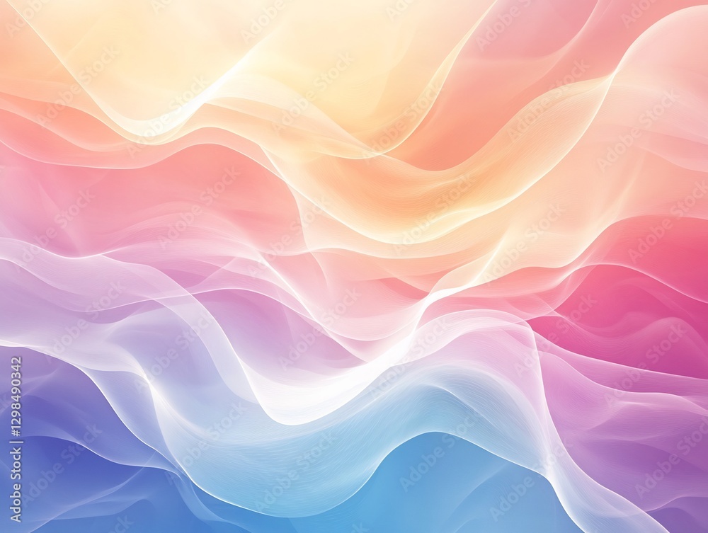 Fototapeta premium fractal waves luminous cybernetic aura futuristic