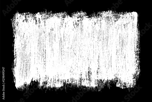 Grunge frame border. Vector paint texture.