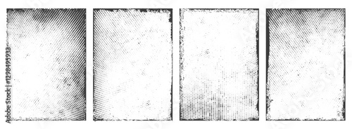 Grunge and halftone textured frames set, set of grunge banner, Overlay texture set, old, Different types of texture Background, rough, paint, damaged, brush, vintage, Vector collection