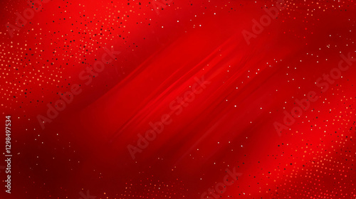 Vivid red inkblot background with artistic dot pattern for creative designs