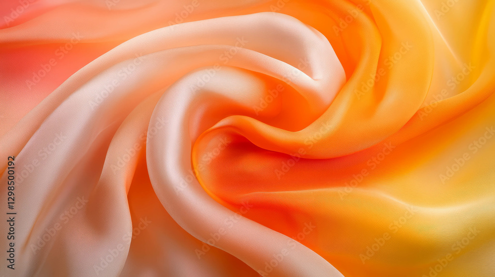 Vibrant texture of flowing silk scarves in warm tones for textile design Vibrant texture of flowing silk scarves in warm tones for textile design