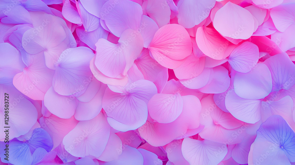 Fototapeta premium Soft pink and purple flower petals texture for elegant floral backgrounds