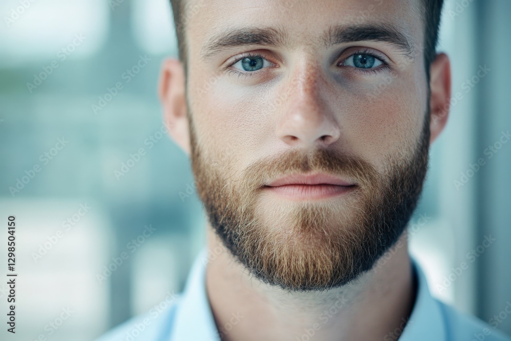 Fototapeta premium man with beard portrait close up
