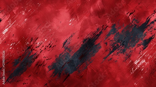 Abstract red and black brush strokes background design