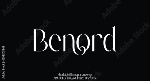 luxury elegant typography. Vintage font for wedding, invitation, logo, music, fashion, property vector illustration