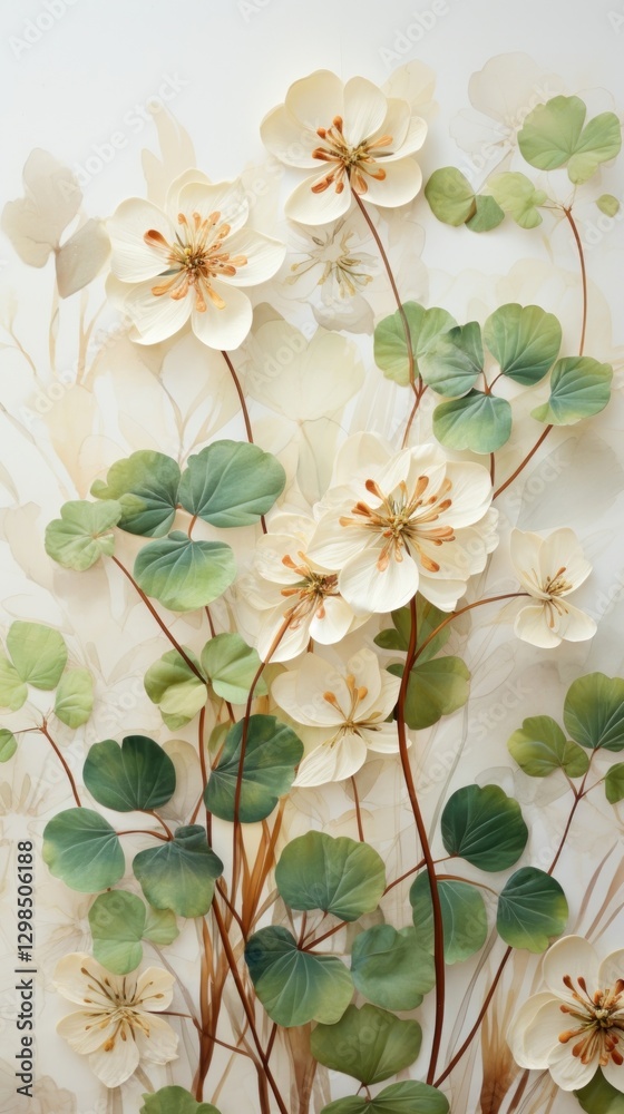 Clover flower pattern plant. Clover flower pattern plant.
