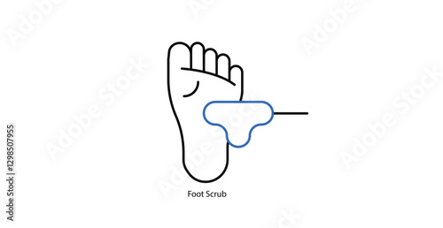 Exfoliating Foot Scrub Icons: Smooth and Soft Feet Treatment