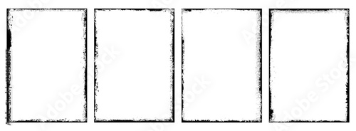 Grunge textured frame set, grunge frames, set of grunge banner, Overlay texture set, paint, damaged, old, brush, rough, vintage, Vector collection, Different types of texture Background