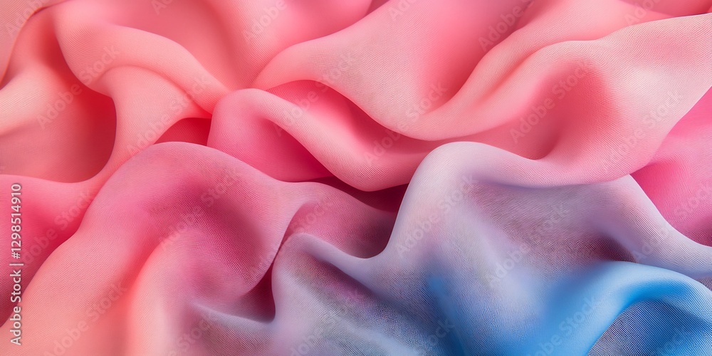 Obraz premium abstract neon Easter ribbons flowing soft waves --ar 2:1