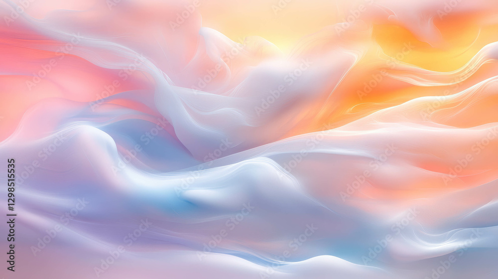 Fototapeta premium Ethereal swirling colorful smoke background with soft light for abstract design