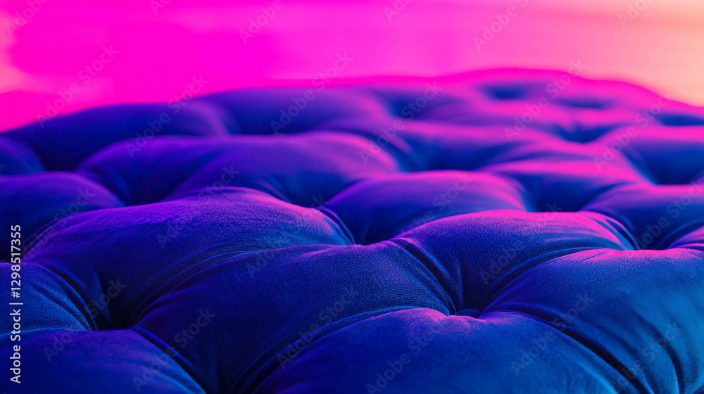 Obraz premium Vibrant velvet cushion texture with plush details for interior design