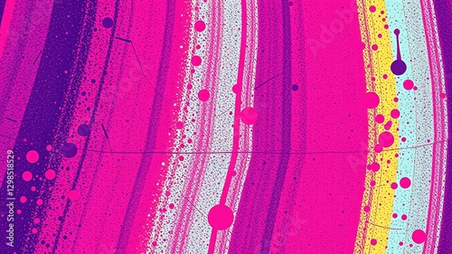 Abstract Spray Paint Textures on a Vaporwave Design