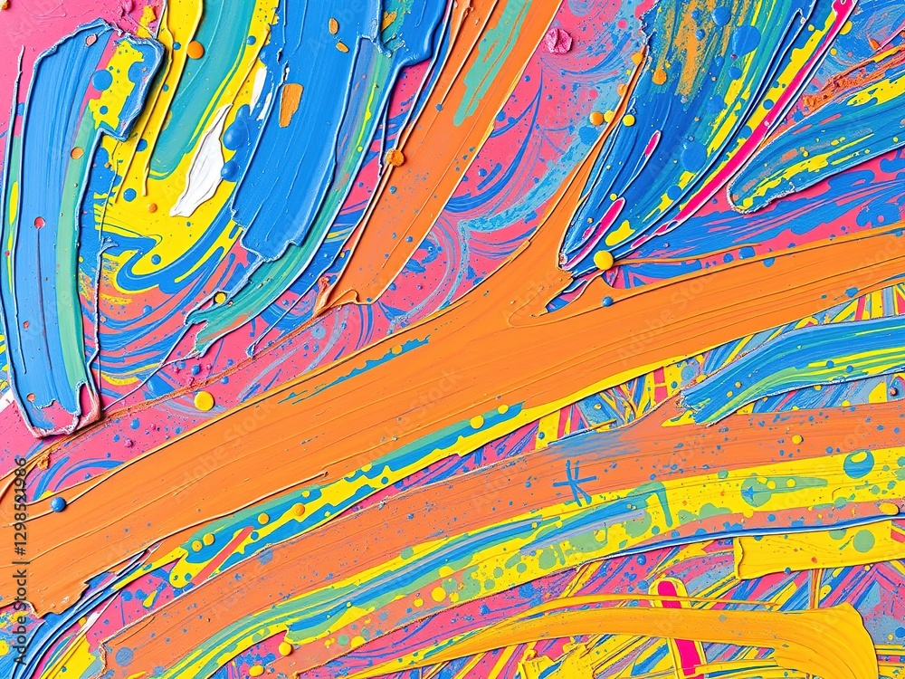 Fototapeta premium Bold Brushstrokes Paint Smear Texture