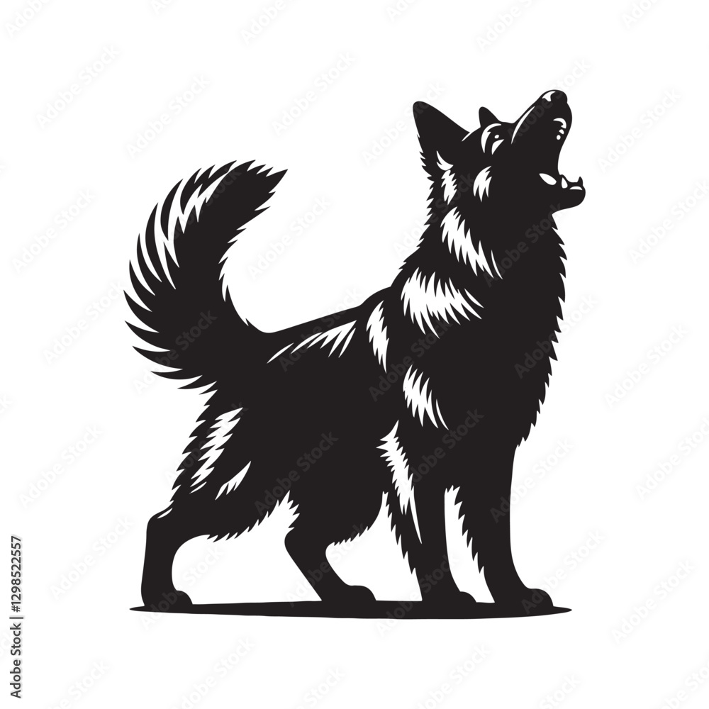 Obraz premium German Shepherd Silhouette - German Shepherd Vector - Minimalist German Shepherd Dog Design.