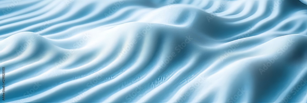 Obraz premium Abstract Blue Background, Flowing Fabric Waves, Smooth Satin Texture With Soft Ripples