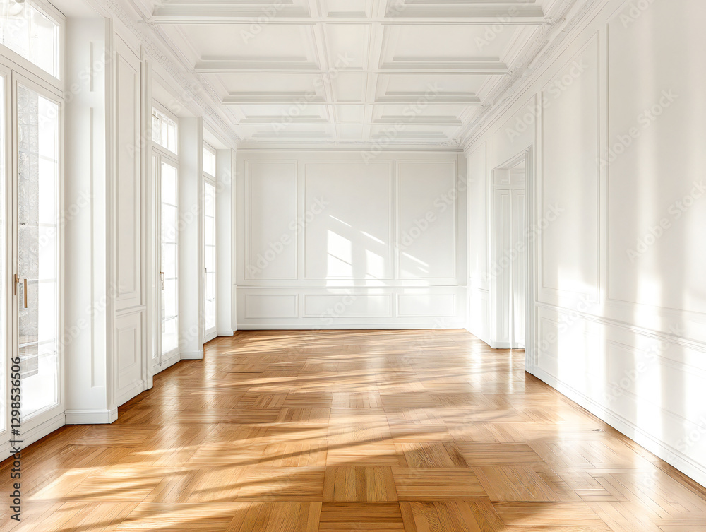 Fototapeta premium empty white room interior