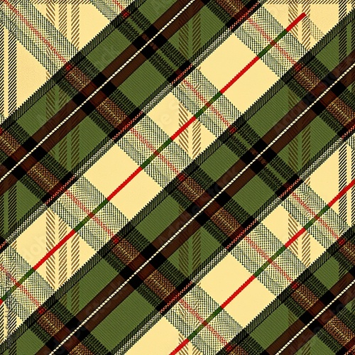 Irish Tartan Seamless Pattern - Traditional Colors