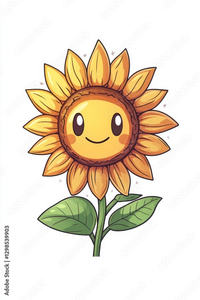 Fototapeta premium sunflower with a smile