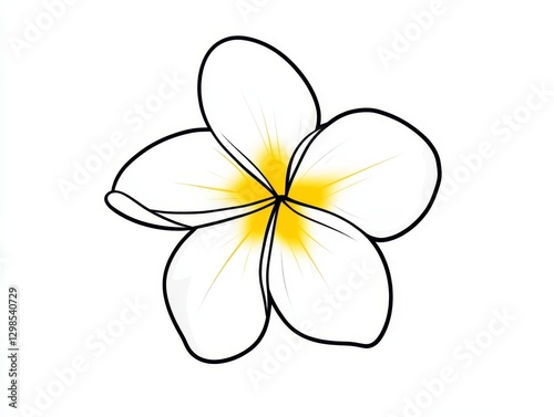 frangipani flower isolated on white
