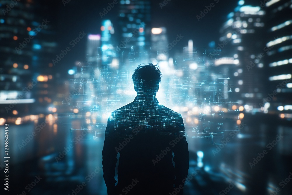 cybernetic glass panels AI holographic reflections sci-fi --ar 3:2 cybernetic glass panels AI holographic reflections sci-fi --ar 3:2