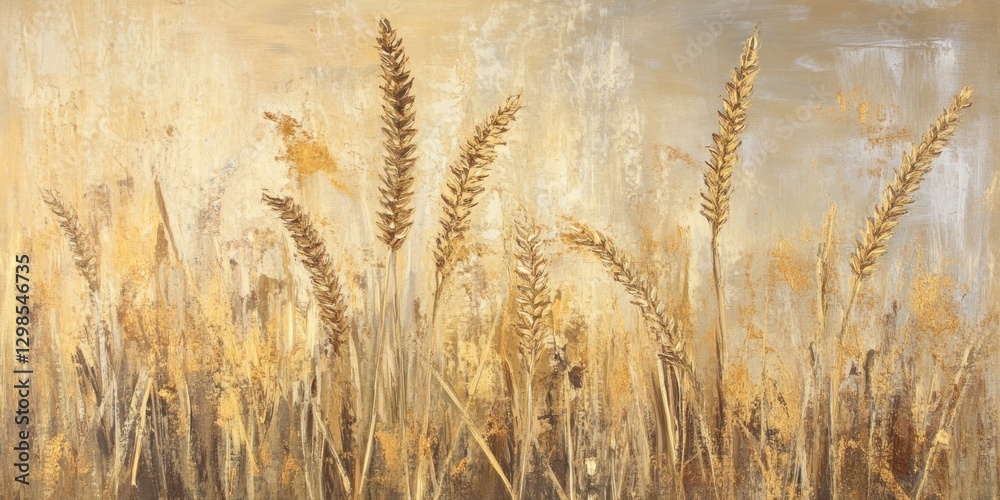Wheat field under soft golden light during sunset inspires peaceful reflection and rural tranquility Wheat field under soft golden light during sunset inspires peaceful reflection and rural tranquility