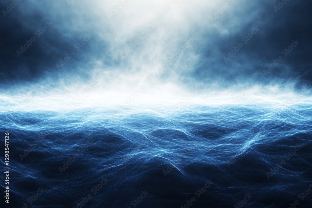 Fototapeta premium digital blue light gradient waves futuristic minimal look --ar 3:2
