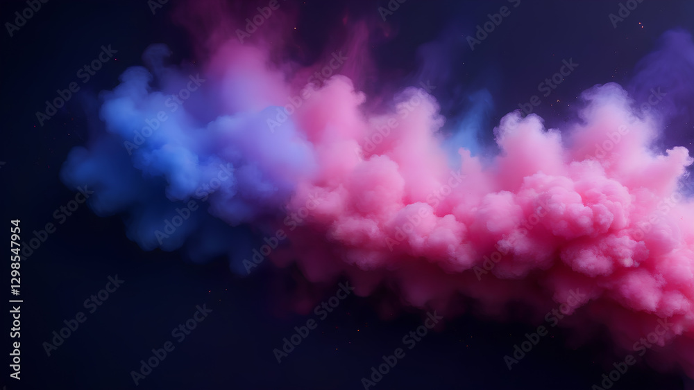 Fototapeta premium Colorful abstract fractal background with smoke and clouds