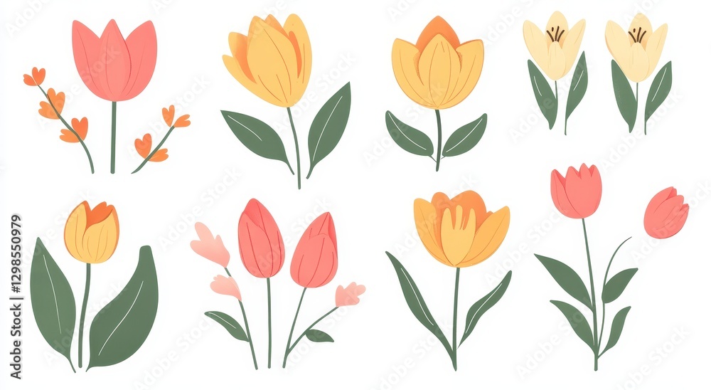 set of tulips set of tulips