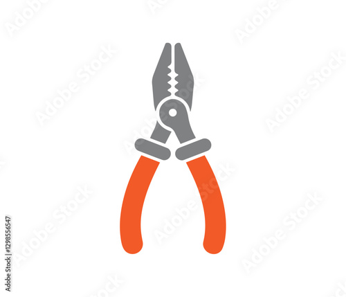 Simple Vector Illustration of a Pair of Pliers