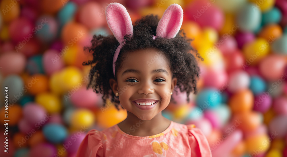 happy child celebrating easter day on a colorful and captivating background with chocolates, bunnies and sweets happy child celebrating easter day on a colorful and captivating background with chocolates, bunnies and sweets