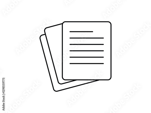 editable vector stack paper symbol design illustration isolated on transparent background
