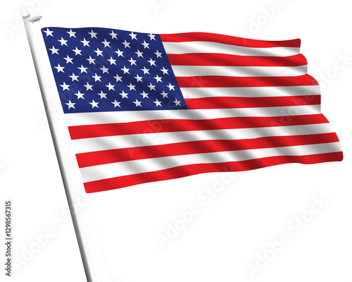 3d american flag 