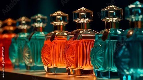 Designer fragrance bottles on a shelf high resolution hd image
