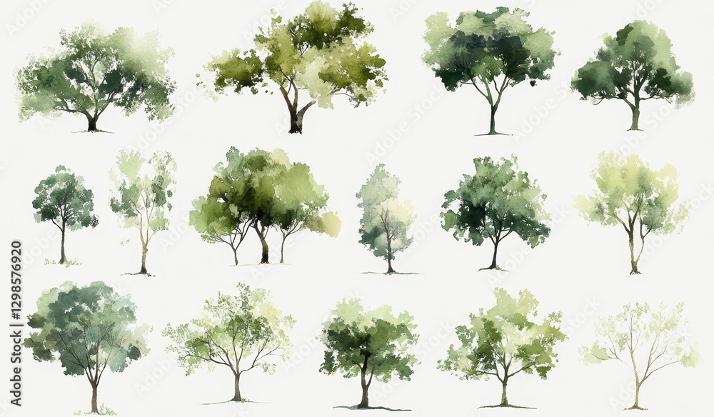 Fototapeta premium collection of trees