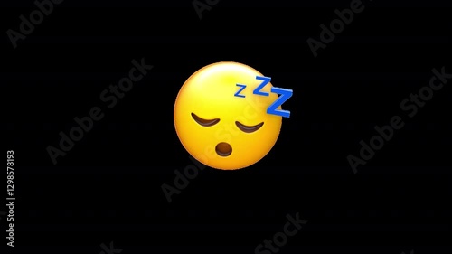 Zzz Emoji with Alpha Channel