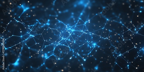 abstract glowing dots neural network pattern --ar 2:1