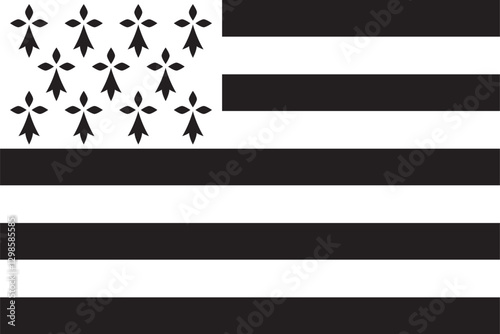 DRAPEAU BRETON - Illustration vectorielle