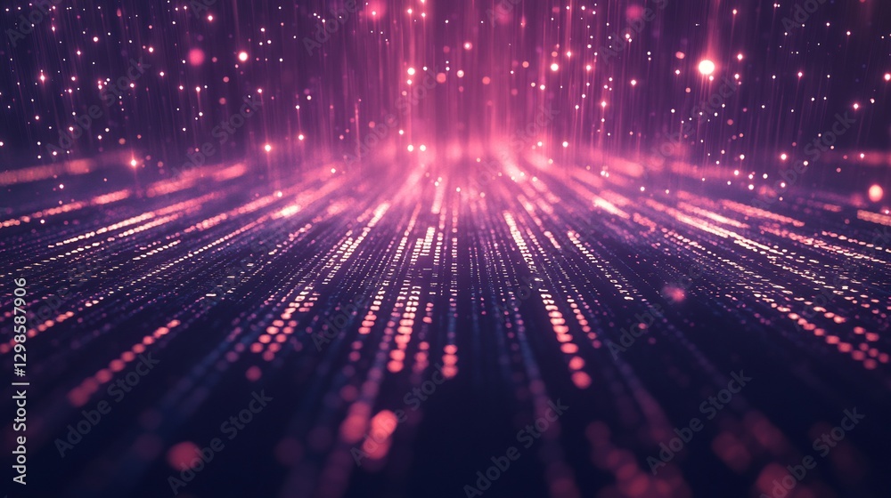 Fototapeta premium futuristic encrypted code lines dynamic cyber-inspired composition --ar 16:9