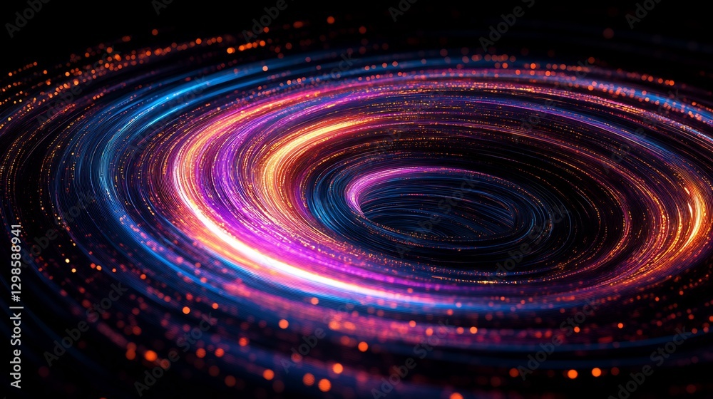 Obraz premium abstract swirling holographic ribbons smooth futuristic gradients --ar 16:9