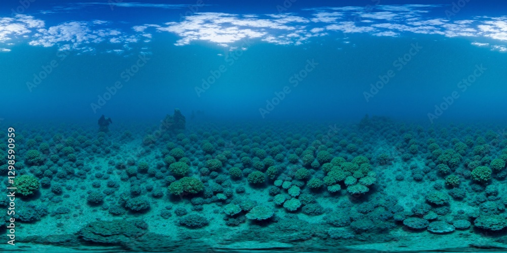 Fototapeta premium Underwater world - Equirectangular 360 degree landscape