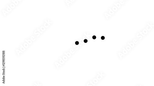Element with typing or thinking dots slowly pulsing inside Loop. Аlpha channel.