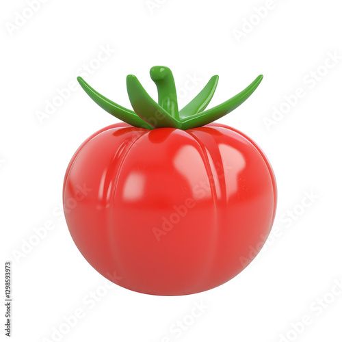 Wallpaper Mural Vibrant Illustration of a Fresh Tomato with a Green Stem on a Transparent background for Culinary and Gardening Uses Torontodigital.ca